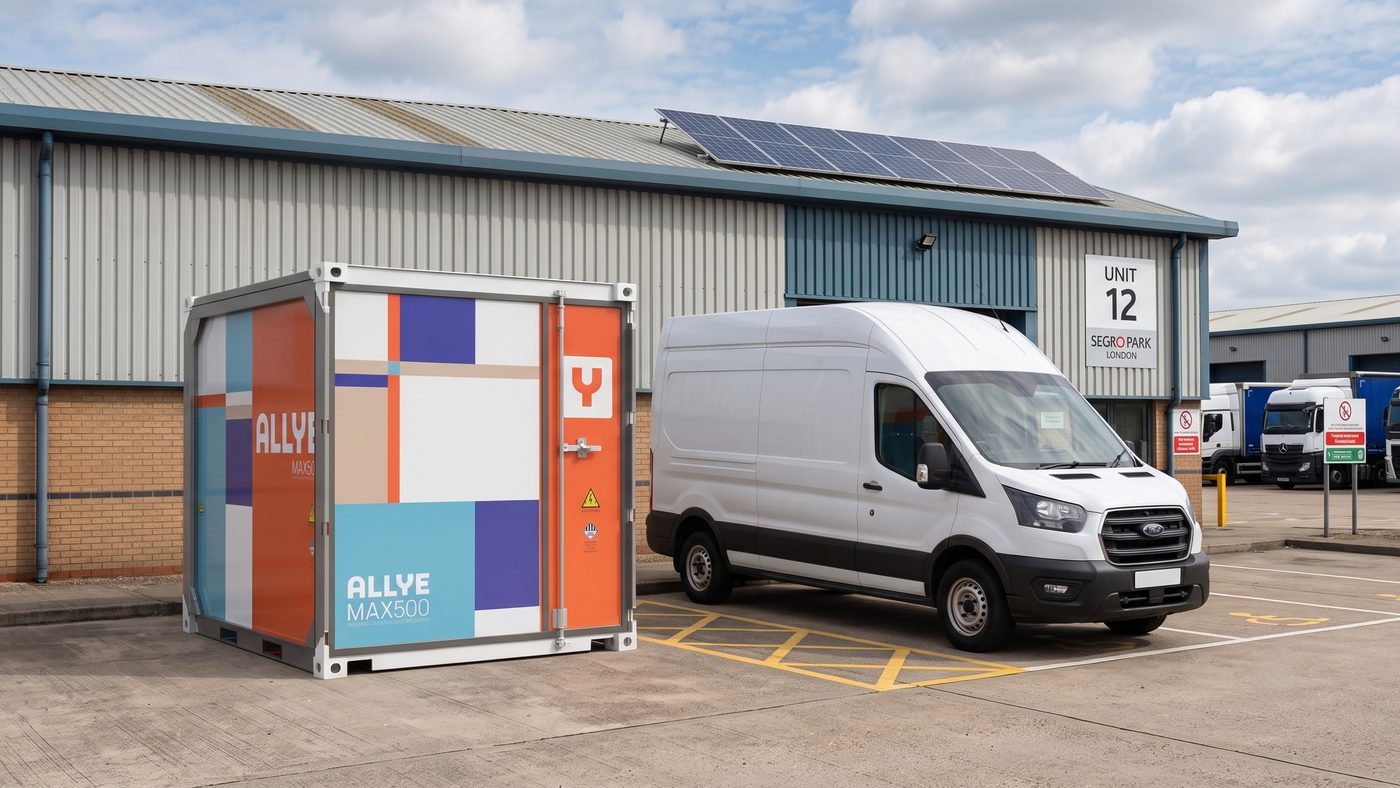 Allye MAX500 on an industrial estate